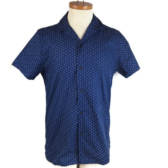 JB Workshop Size S Blue Shirt Button Down SS - Picture 1 of 5